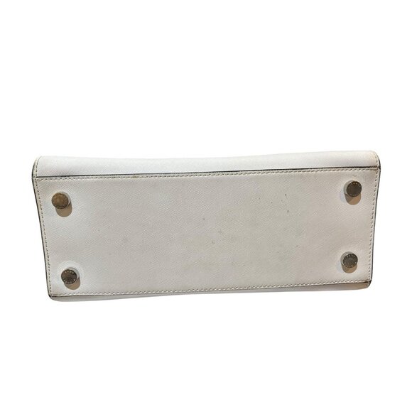 MICHAEL KORS Extra Large White Black Tote Bag Crossbody Saffiano Leather Selma - Picture 11 of 12